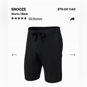 Men’s saxx underwear sleep shorts S